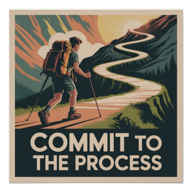 Pôster Comprometer-se Com o Processo (Frente)