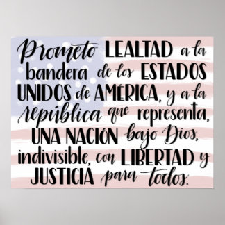 Poster Compromisso de lealdade em espanhol