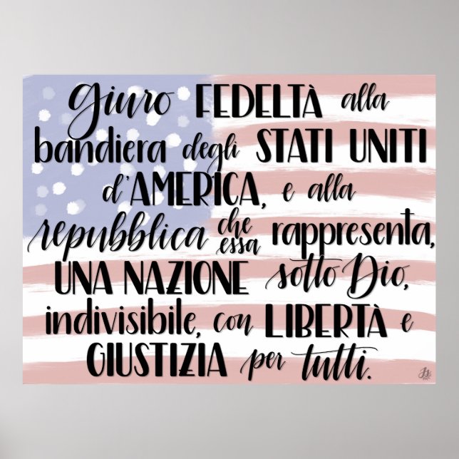 Poster Compromisso de lealdade em italiano (Frente)