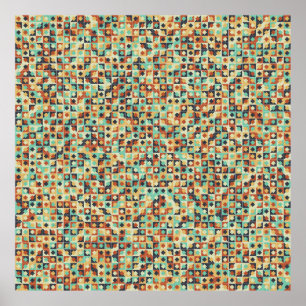 Poster Computação gerativa de padrão geométrico abstrato