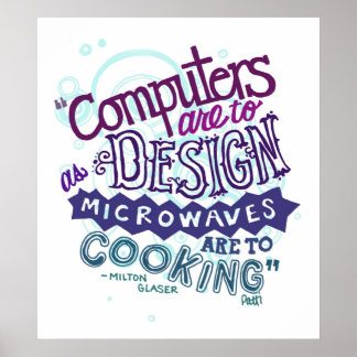 Pôster Computador está na design.