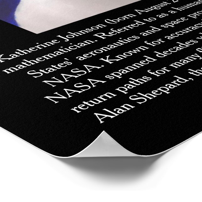 Pôster Computador Humano: Katherine Johnson (Borda)