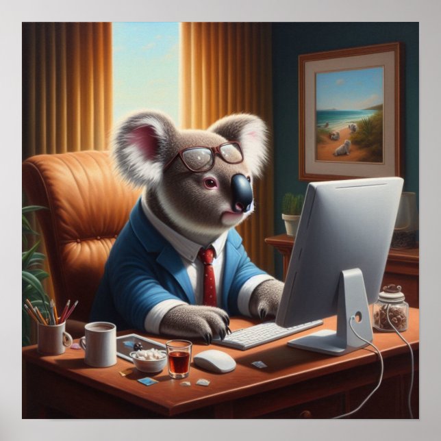 Poster Computador Koala (Frente)
