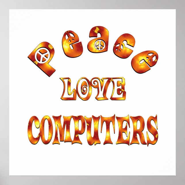 POSTER COMPUTADORES PEACE LOVE (Frente)