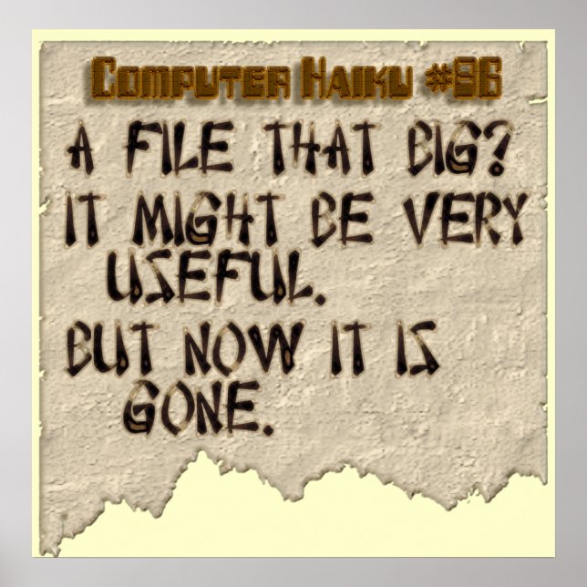 Poster Computer Haiku #86 (Frente)