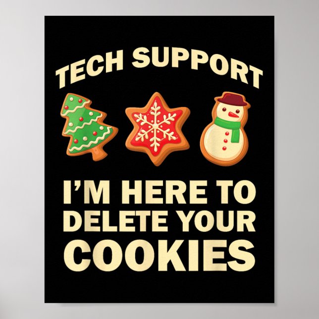 Poster Computer Nerd Funny Christmas Designs Men's Black  (Frente)