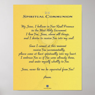 Poster Comunicação espiritual, Ato de