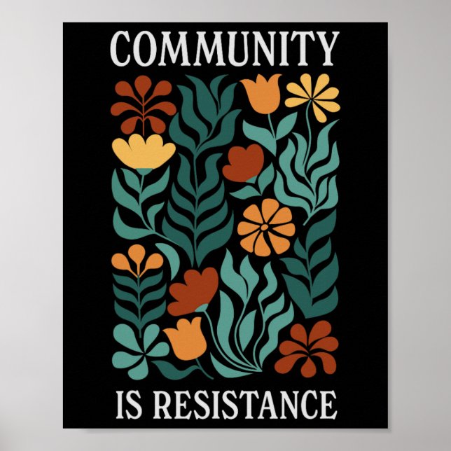 Poster Comunidade É Resistência  (Frente)