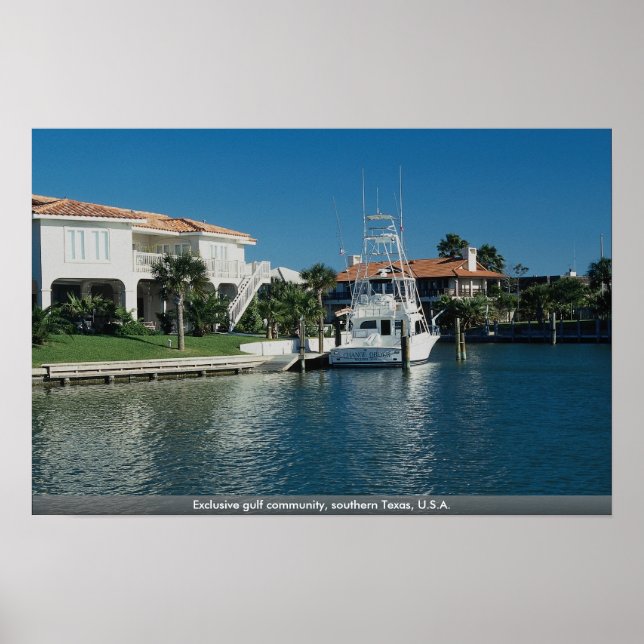 Poster Comunidade exclusiva de golfe, sul do Texas, EUA (Frente)