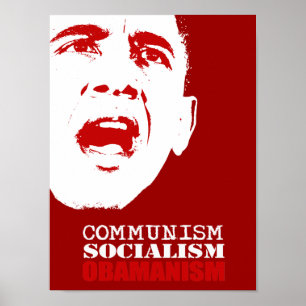 PÔSTER COMUNISMO, SOCIALISMO, OBAMANISMO