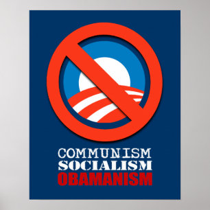 POSTER COMUNISMO, SOCIALISMO, OBAMANISMO