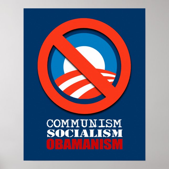POSTER COMUNISMO, SOCIALISMO, OBAMANISMO (Frente)
