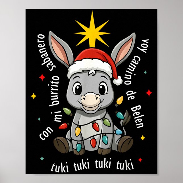 Poster Con Mi Burrito Sabanero Mexican Tuki Tuki Latino X (Frente)