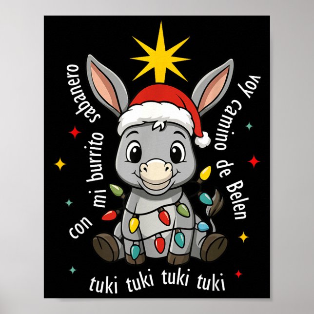 Poster Con Mi Burrito Sabanero Mexican Tuki Tuki Latino X (Frente)