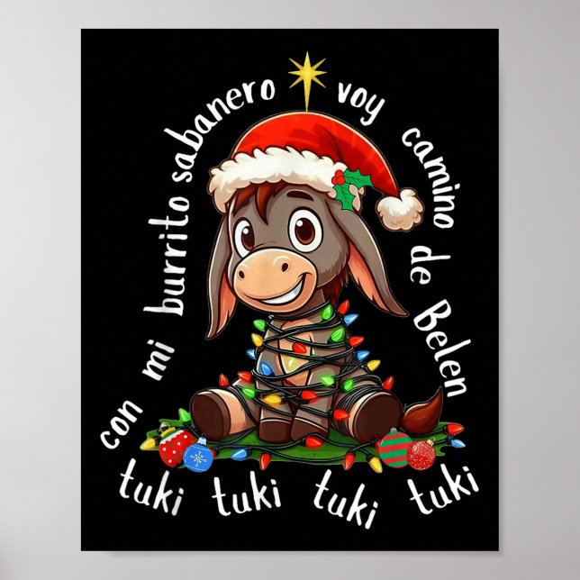 Poster Con Mi Burrito Sabanero Mexican Tuki Tuki Latino X (Frente)