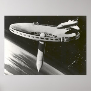 Pôster Conceito 1977 da estação espacial da NASA
