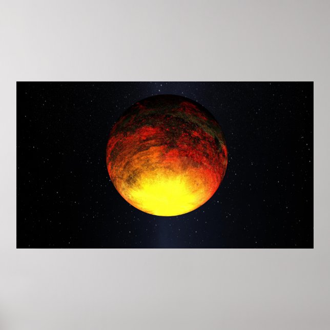 Poster Conceito artístico de Kepler-10b (Frente)