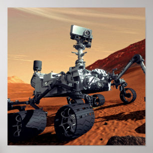 Poster Conceito Artístico do Rover Curiosity da NASA para