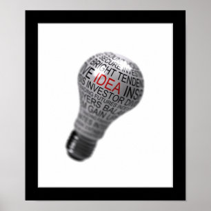 Pôster Conceito da ideia da ampola