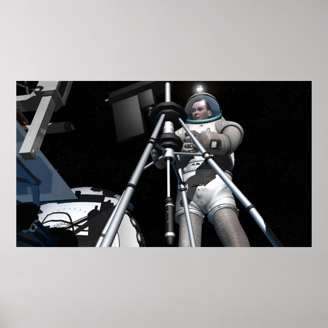 Poster Conceito do artista de exploração espacial futura (Frente)