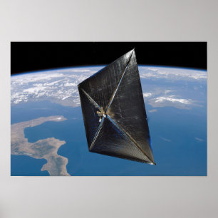 Pôster Conceito do artista de NanoSail-D no espaço