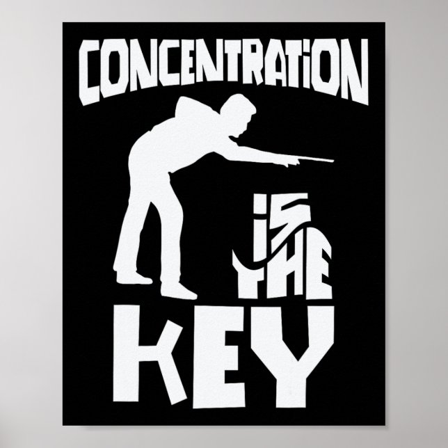 Poster Concentração É O Foco-Chave Da Piscina Engraçada B (Frente)