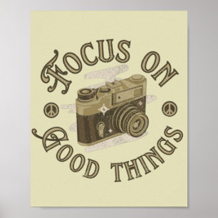 Poster concentre-se nas coisas boas afirmação positiva