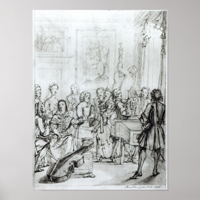 Poster Concert at Montague House, 1736 (Frente)