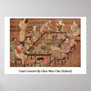 Poster Concerto da corte por Chou Wen-Chu (escola)