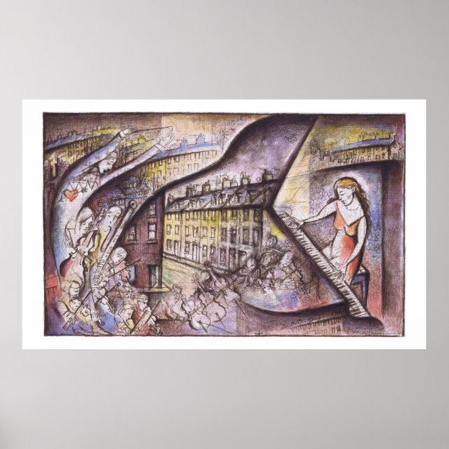 Poster Concerto para piano em Grantham Flat Minor - Poste (Frente)