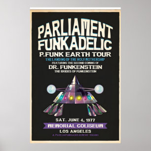 Poster Concerto Parliament-Funkadelic Earth Tour 1977