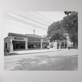 Pôster Concessionária de automóveis, 1926. Foto antiga
