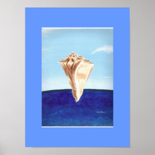 Pôster Concha e pintura do oceano, cartazes