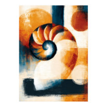 Concha Espiral Uzumaki Japonesa Moderna Abstrata O