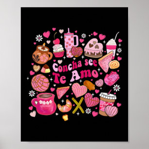 Poster Concha Veja Te Amo Mexicano Dia dos Namorados Cafe