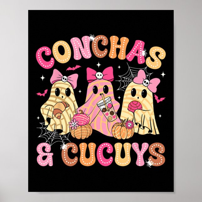 Poster Conchas Bonitas E Cucuys Ghost Engraçado Hallow Me (Frente)