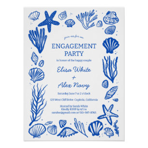 Pôster Conchas Enquadram Praia de Compromisso PERSONALIZA