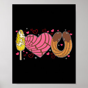 Poster Conchas eu amo você Conchas mexicanas do dia dos n