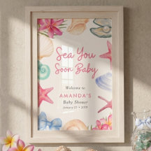 Conchas Marinhas Praia Vejo você em breve Chá de B