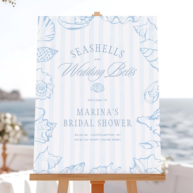 Poster Conchas & Sininhos de Casamento Boas-vindas Chá de (Criador carregado)
