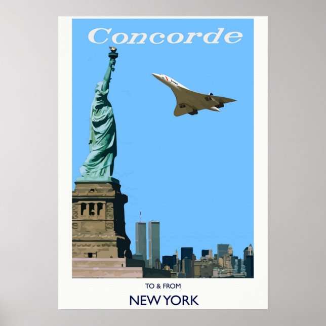 Poster Concorde to  from New York (Frente)