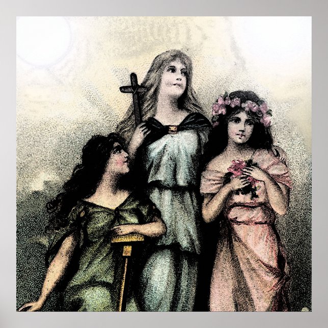 Poster Concordo - Fé, Esperança e Caridade (Frente)