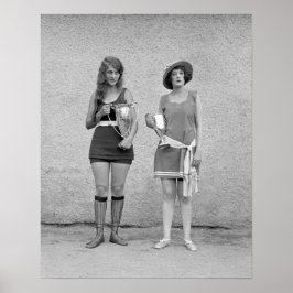 Pôster Concurso de Beleza de Banho, 1922. Foto Antiga
