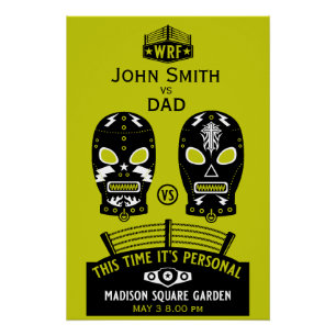 Pôster Concurso de Lutas Editável Engraçado