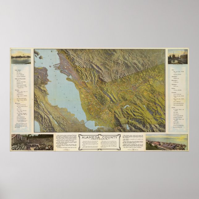 Poster Condado de Alameda, Califórnia (Frente)