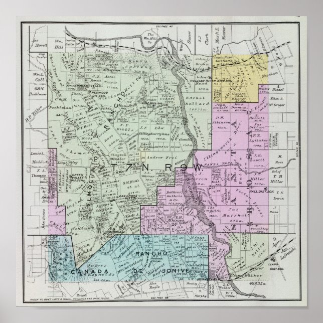 Pôster Condado de Sonoma, Califórnia (Frente)