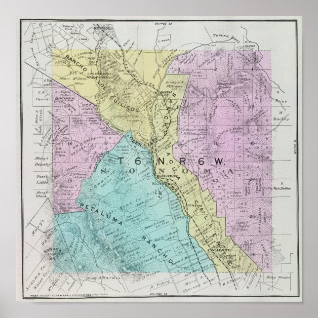 Poster Condado de Sonoma, Califórnia 22 (Frente)
