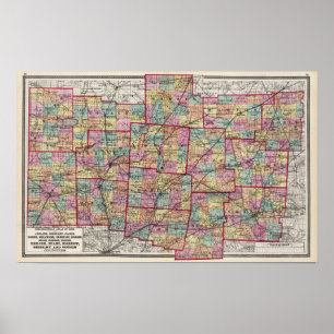 Pôster Condados 2 de Ohio