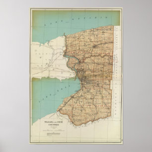 Poster Condados de Niagara e de Erie