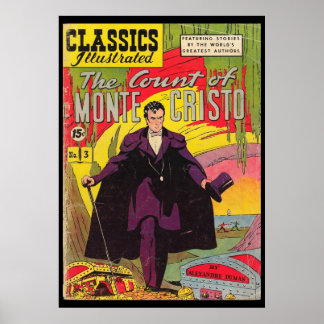 Poster Conde de Monte Cristo Alexandre Dumas Comic Bo